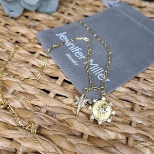 🌟 Jennifer Miller | Starburst Charm Necklace 14k gold-plated